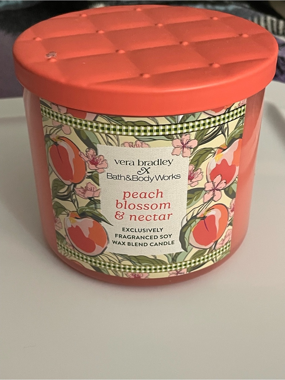 Vera Bradley + B&BW Peach Blossom & Nectar 3-Wick Candle